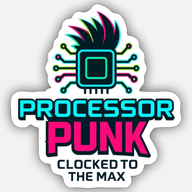 Processor Punk Sticker size S (10 x 10 cm)