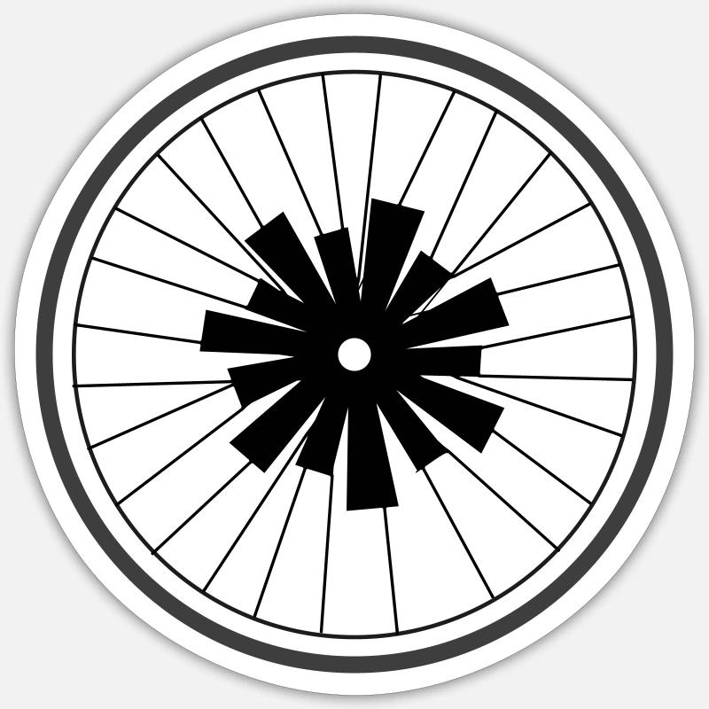 Roue d’astérisque de Cean Sticker taille S (10 x 10 cm)