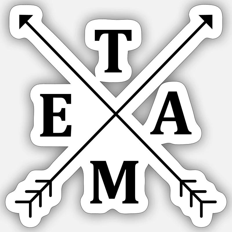 Équipe - Sticker taille S (10 x 10 cm) - blanc mat