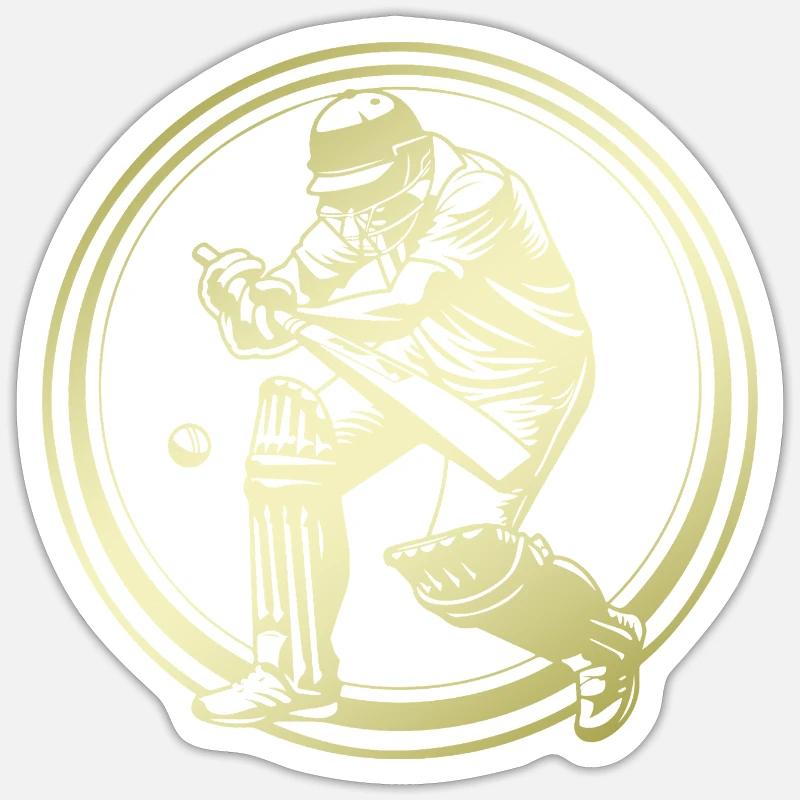 Cricket Silhouette - Sticker taille S (10 x 10 cm) - blanc mat