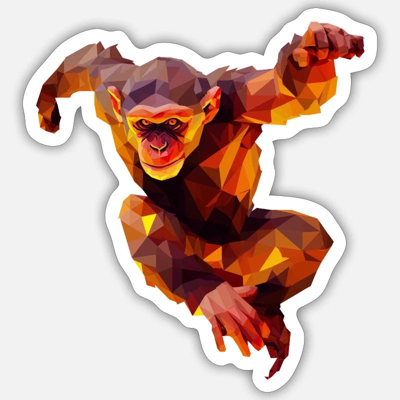 Polygon Orangutan Sprinter Sticker size S (10 x 10 cm)
