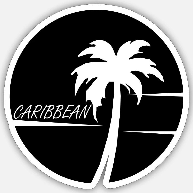 Karibik Sticker Größe S (10 x 10 cm)