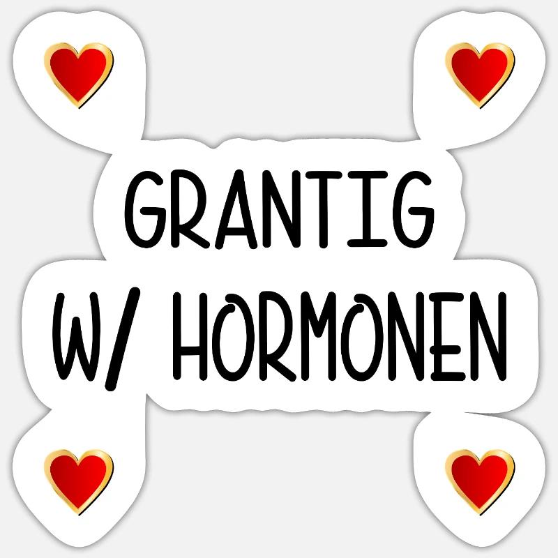 MENOPAUSE MENOPAUSE GRUMPY HORMONES - Sticker size S (10 x 10 cm) - white matte