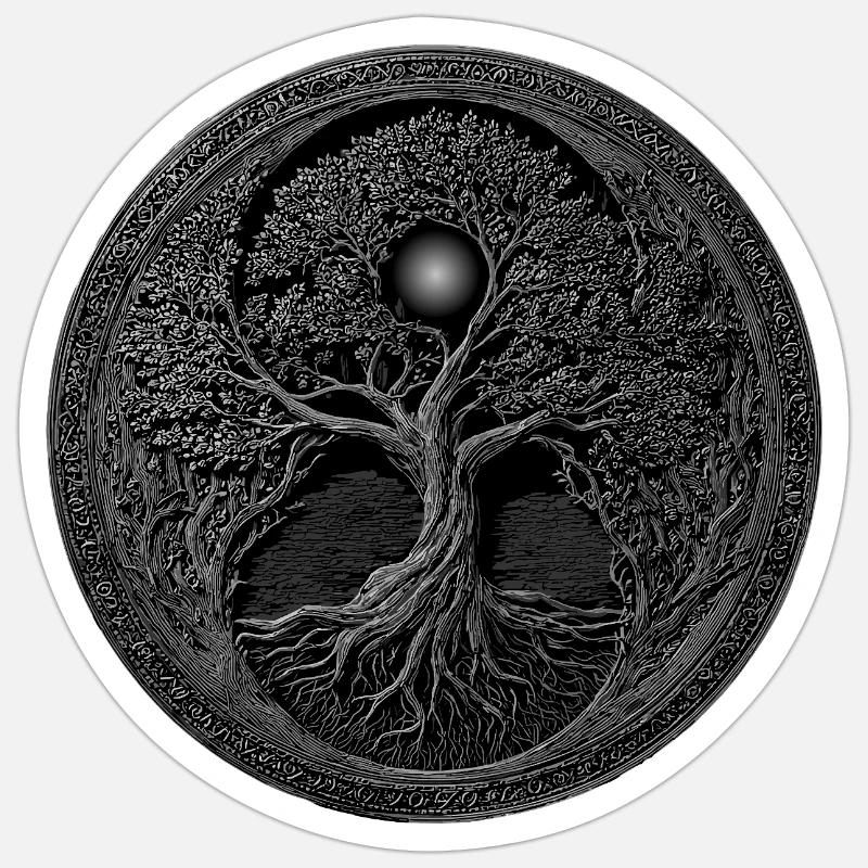 Wikinger Medaille walhalla Sticker Größe S (10 x 10 cm)