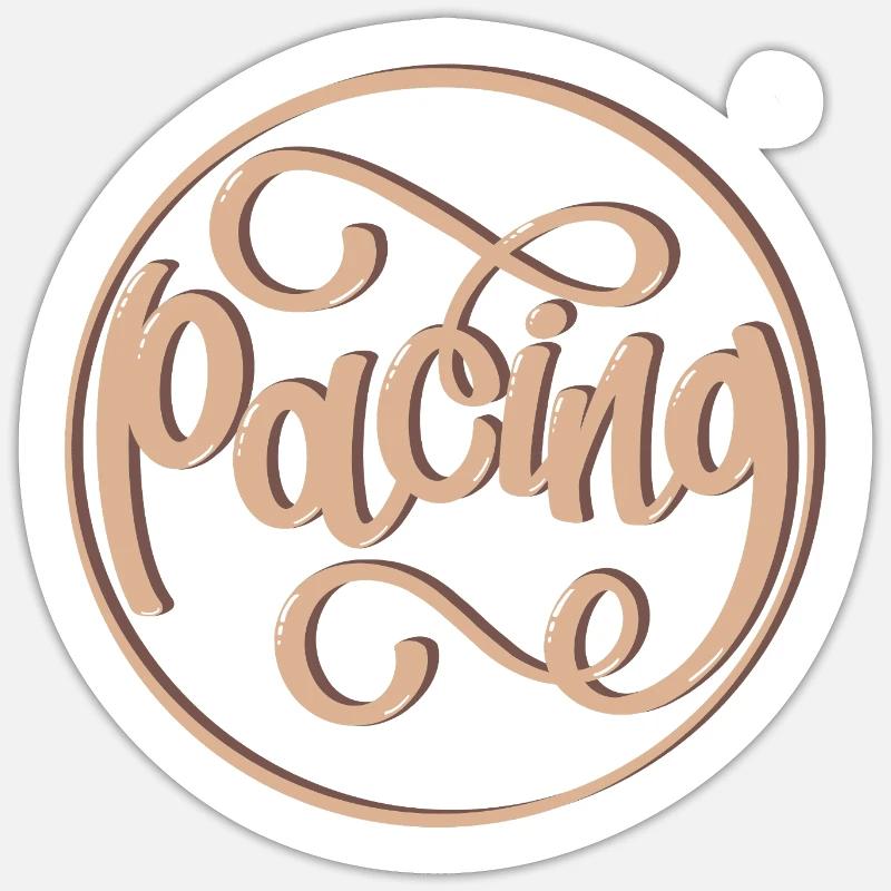 Pacing - Sticker size S (10 x 10 cm) - white matte