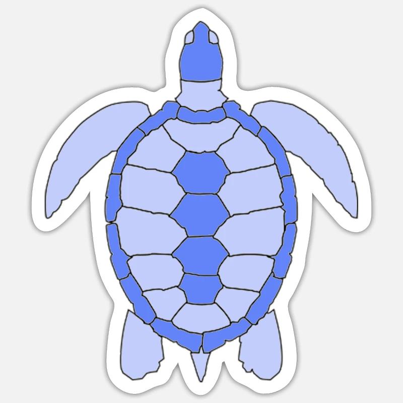 Turtle - Sticker size S (10 x 10 cm) - white matte