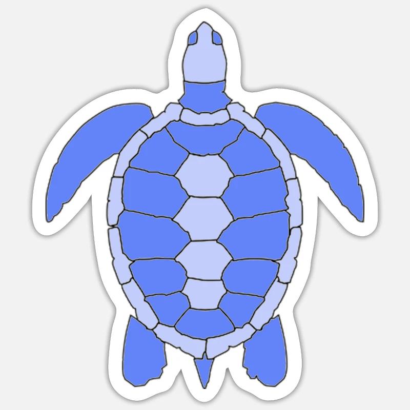 Turtle - Sticker size S (10 x 10 cm) - white matte