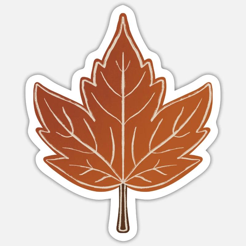Autumn Maple Leaf Sticker size S (10 x 10 cm)