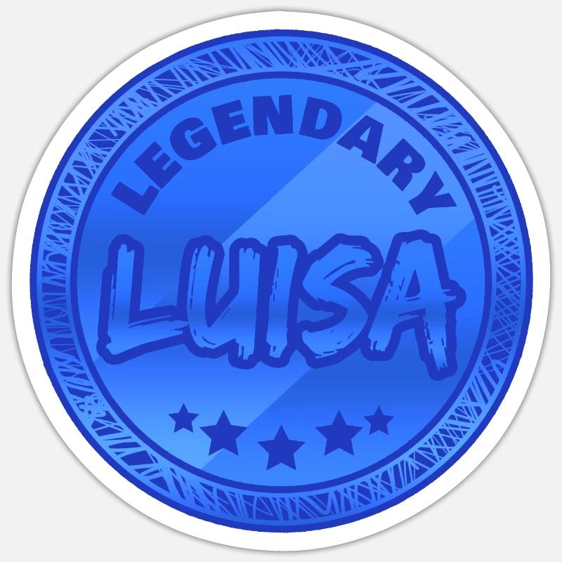 First name Luisa - Sticker size S (10 x 10 cm) - white matte