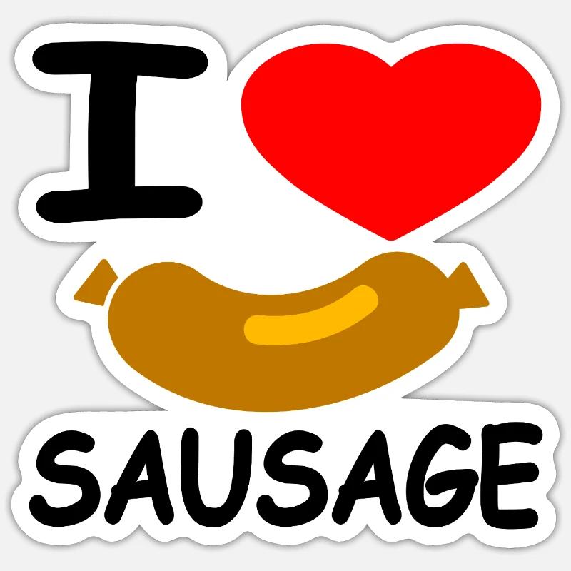 Bratwurst - Sticker size S (10 x 10 cm) - white matte