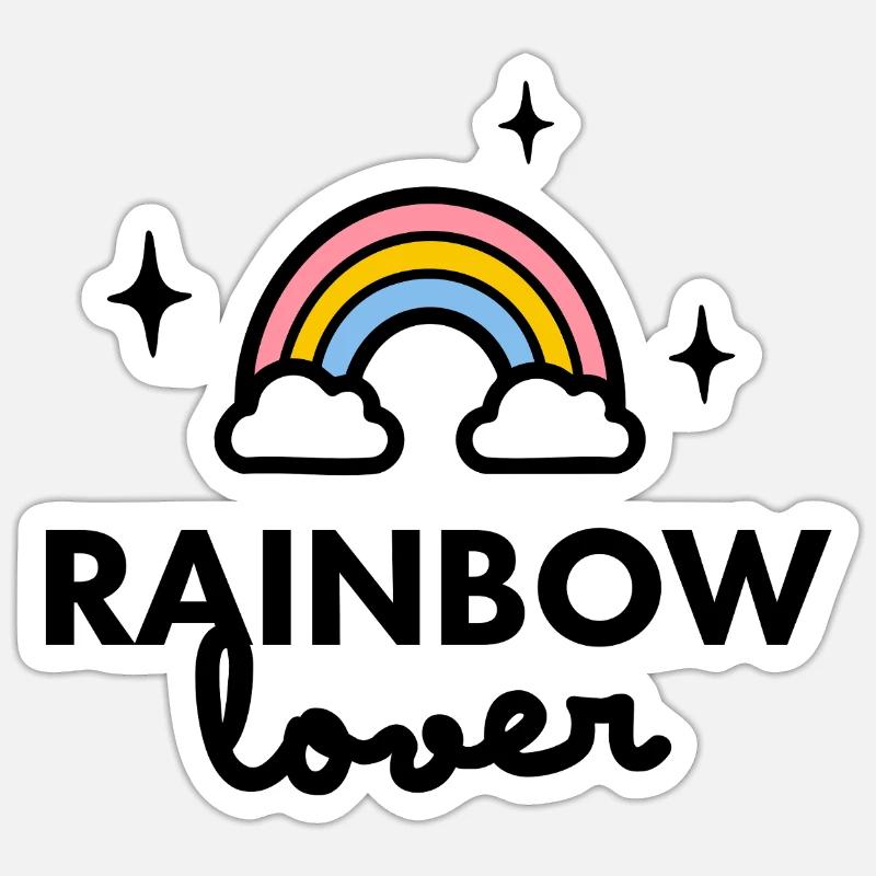 Rainbow Lover logo - Sticker size S (10 x 10 cm) - white matte