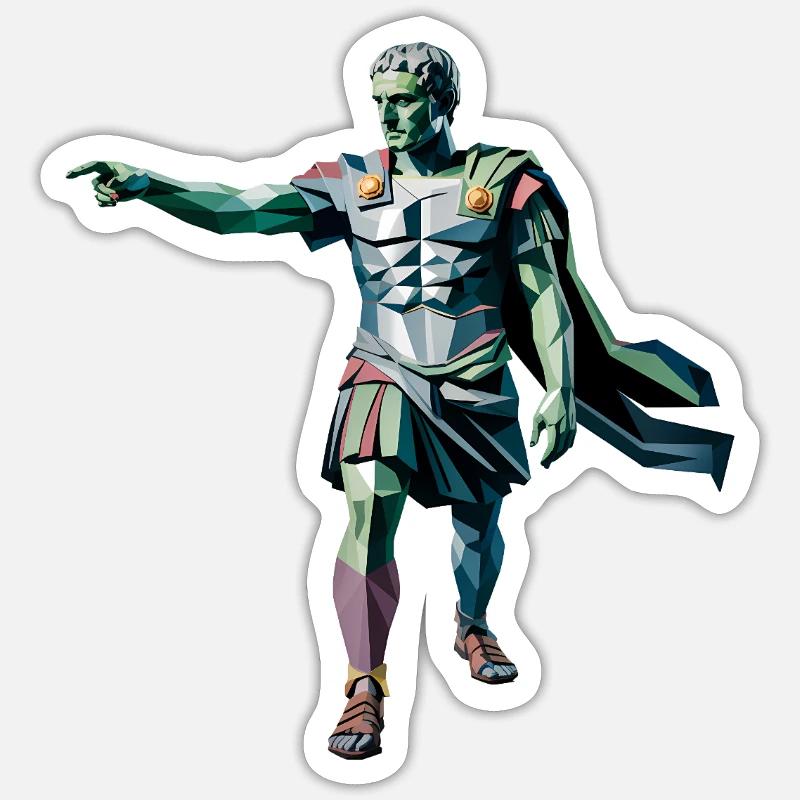 Caesar - Cooles Geschichtslogo Sticker Größe S (10 x 10 cm)