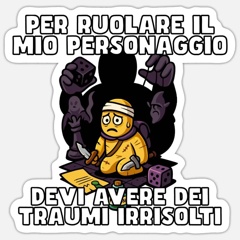Unresolved Traumas Needed - Sticker size S (10 x 10 cm) - white matte