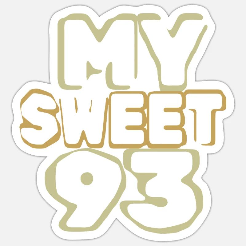 93 - Sticker size S (10 x 10 cm) - white matte