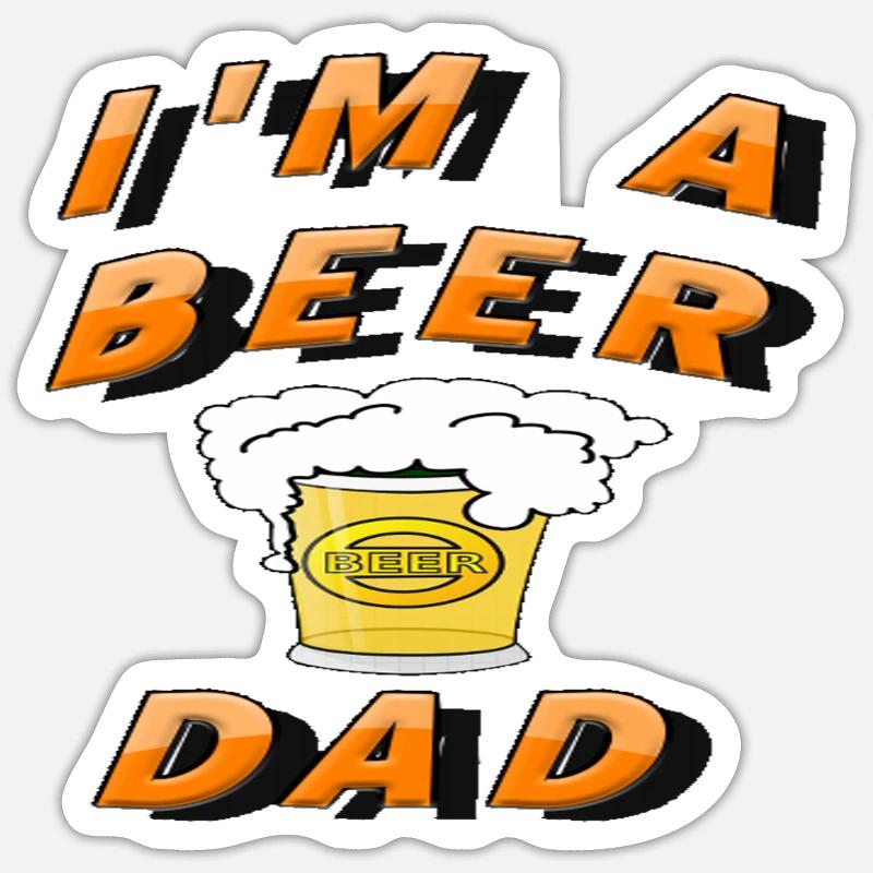 Bier - Sticker Größe S (10 x 10 cm) - Mattweiß