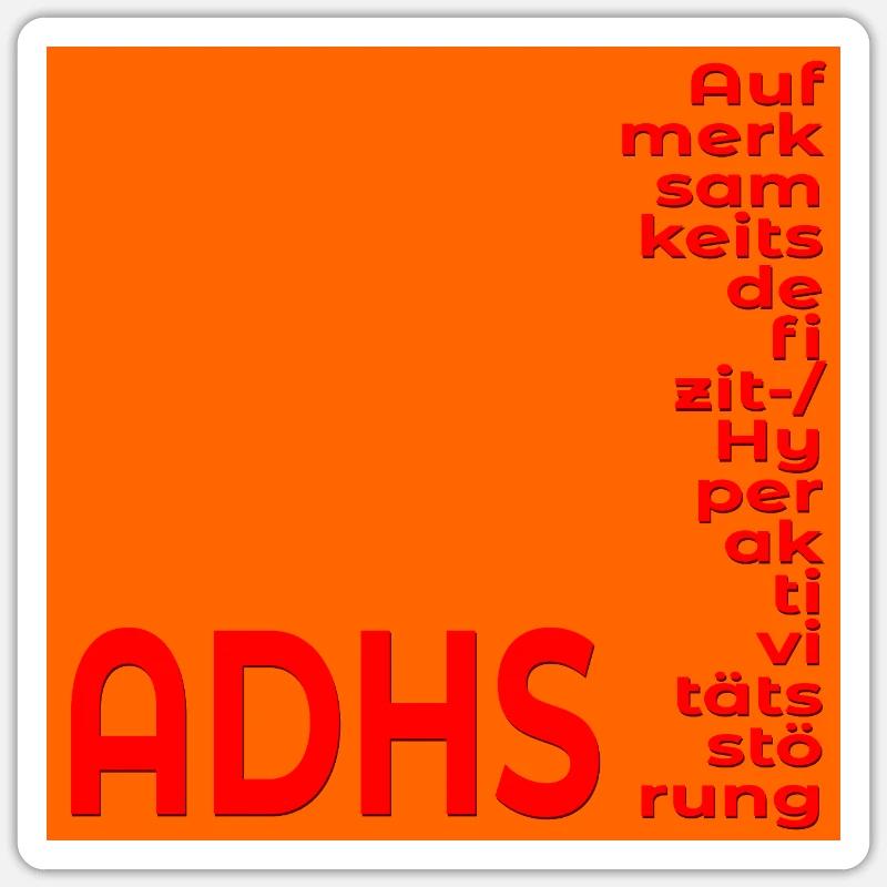 ADHD'S FOCUS CONCENTRATION - Sticker size S (10 x 10 cm) - white matte