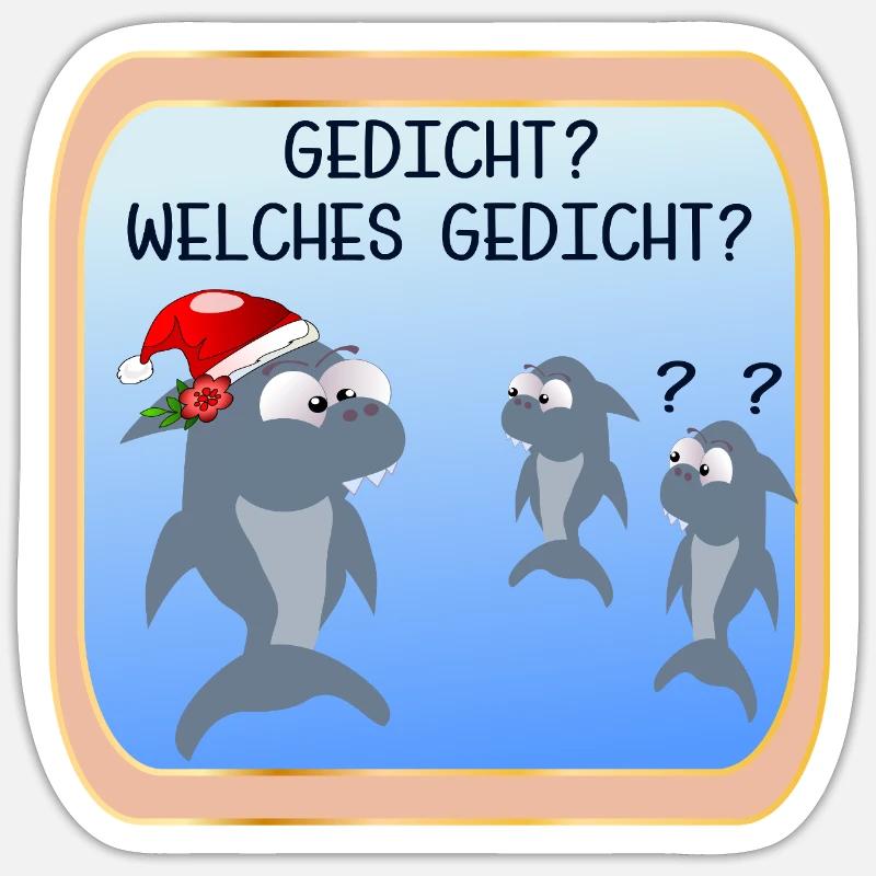 TRADITION DE NOËL POÈMES DE NOËL - Sticker taille S (10 x 10 cm) - blanc mat