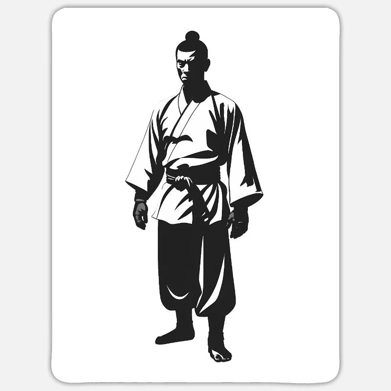 Shaolin Monk - Cool Silhouette Logo - Sticker size S (10 x 10 cm) - white matte