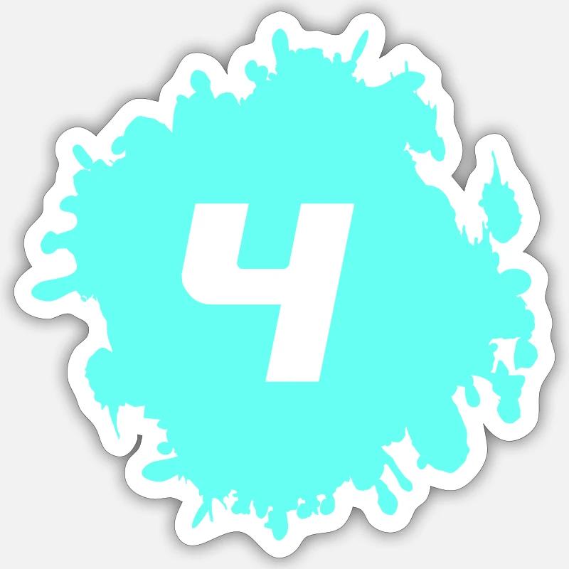 klecks_4 - Sticker Größe S (10 x 10 cm) - Mattweiß