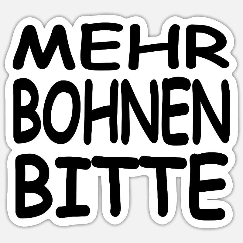 Haricots - Sticker taille S (10 x 10 cm) - blanc mat