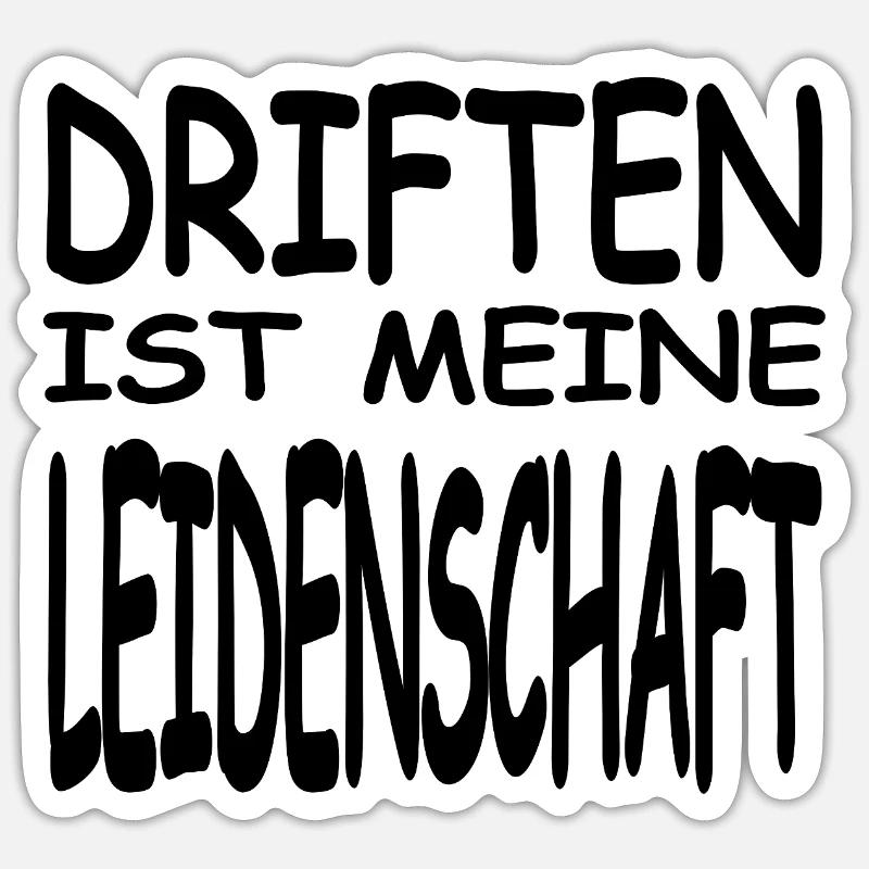 drift - Sticker size S (10 x 10 cm) - white matte