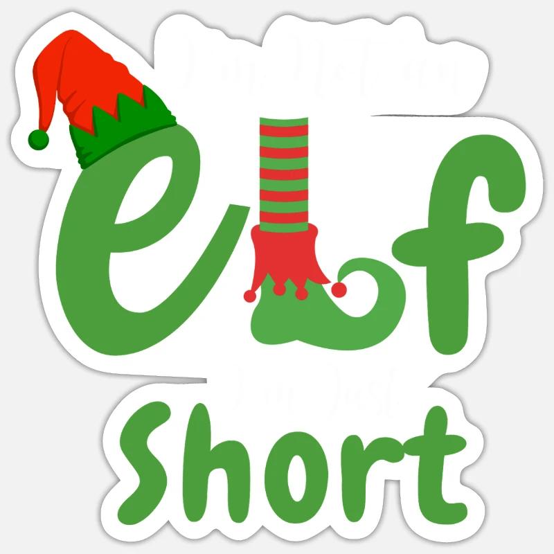 Ich bin nicht klein, ich bin ein Elf Sticker Größe S (10 x 10 cm)