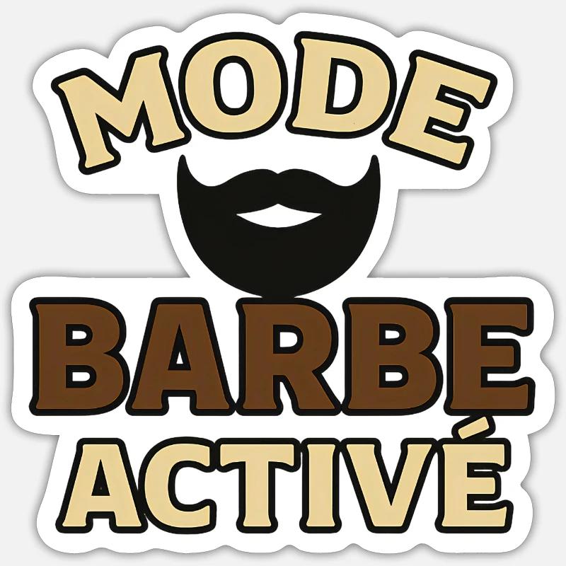 Active Beard Mode Sticker size S (10 x 10 cm)