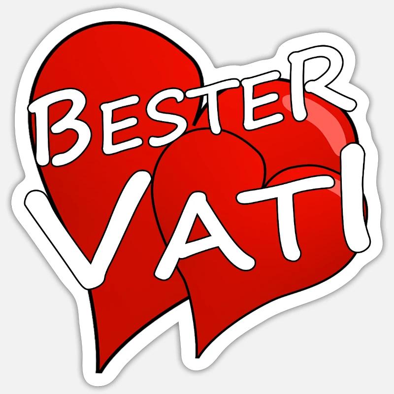 BESTER VATI - Sticker Größe S (10 x 10 cm) - Mattweiß