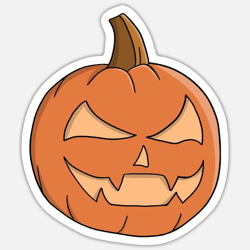 Mitternächtliches Jack-O-Lantern-Grinsen - Sticker Größe S (10 x 10 cm) - Mattweiß