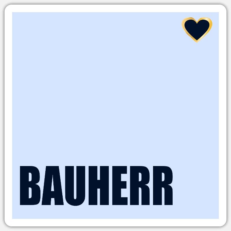HOUSE CONSTRUCTION BUILDER HERZ - Sticker size S (10 x 10 cm) - white matte