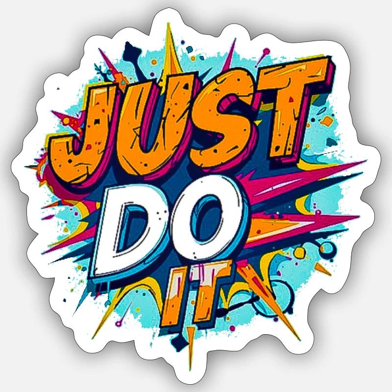 Explosive Pop Art Motivation - Sticker size S (10 x 10 cm) - white matte