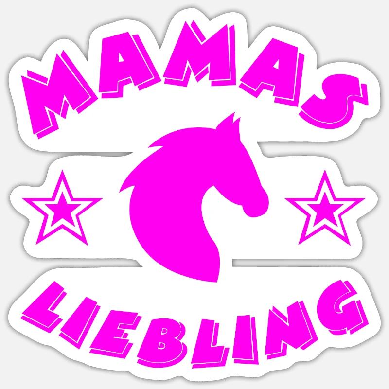 Chevaux - Sticker taille S (10 x 10 cm) - blanc mat