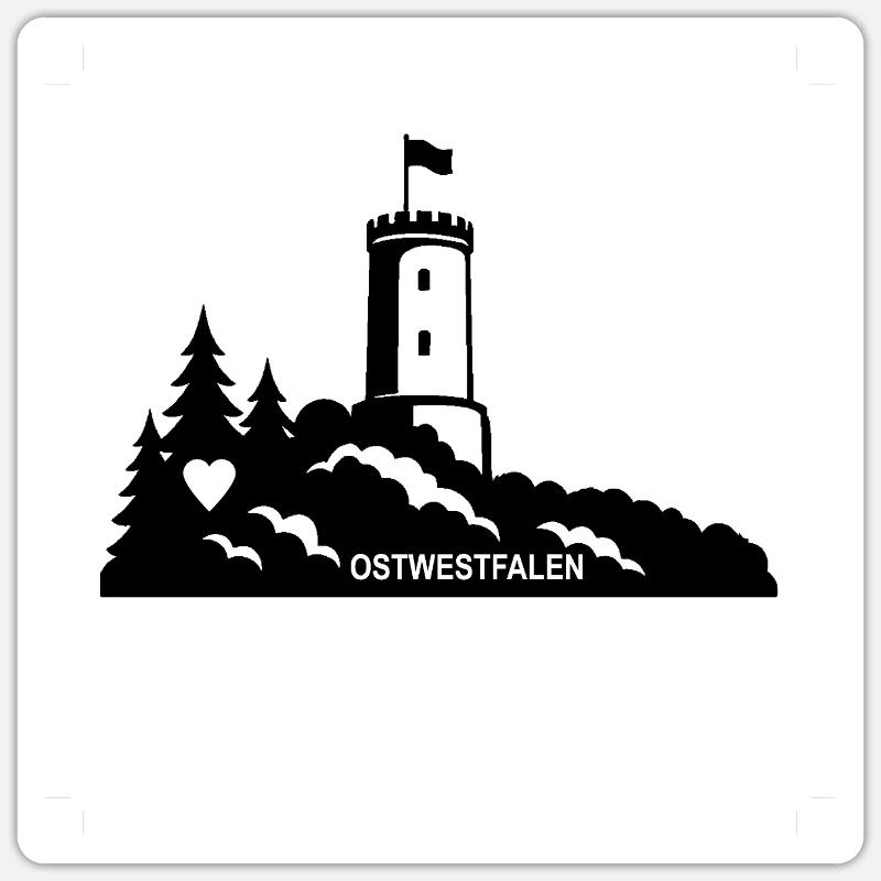 Bielefeld hometown - Sticker size S (10 x 10 cm) - white matte