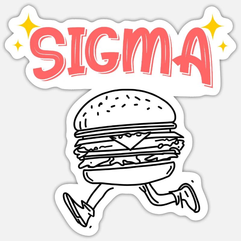Sigma Burger Sprint - Sticker taille S (10 x 10 cm) - blanc mat