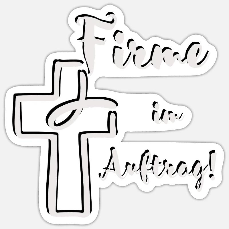 Firme pour le compte de Confirmation Fish Cross light Sticker taille S (10 x 10 cm)