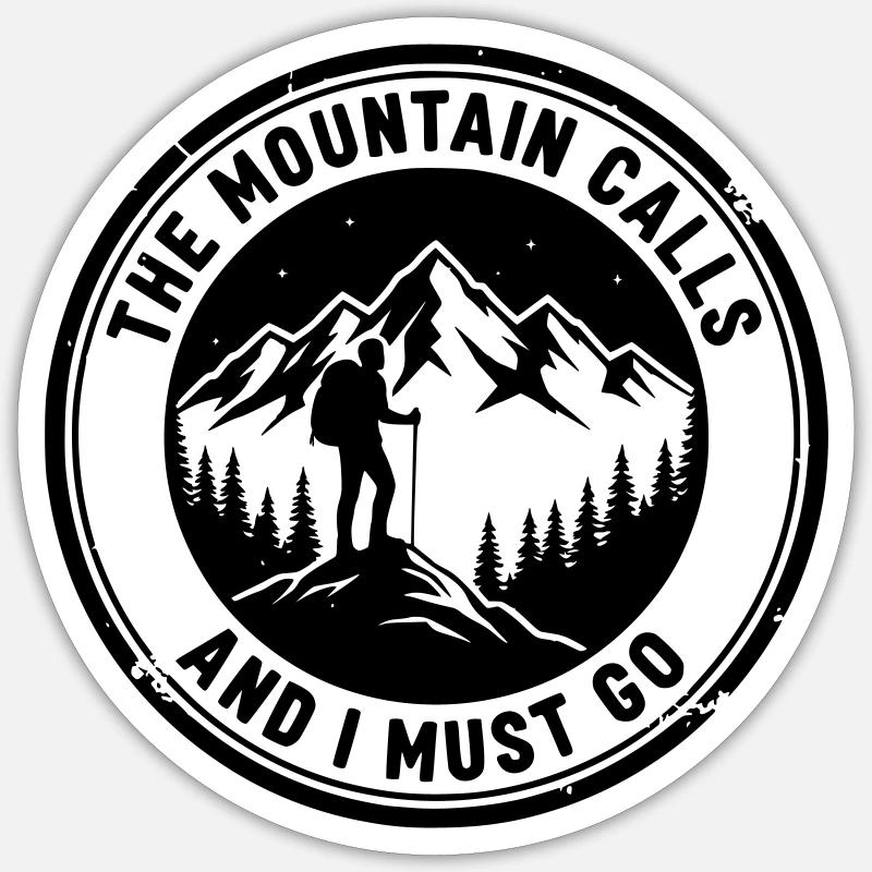 Mountain is calling - Sticker size S (10 x 10 cm) - white matte