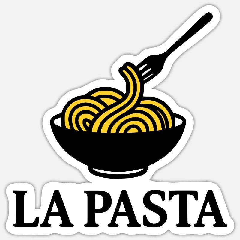 La Pasta - Sticker taille S (10 x 10 cm) - blanc mat