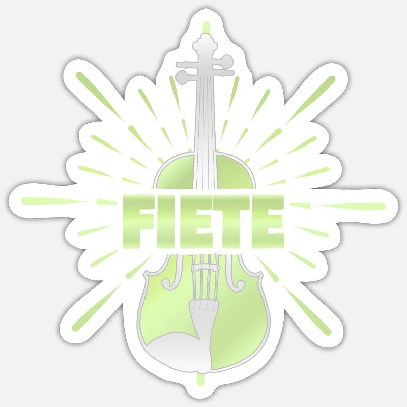 String instrument F - Sticker size S (10 x 10 cm) - white matte