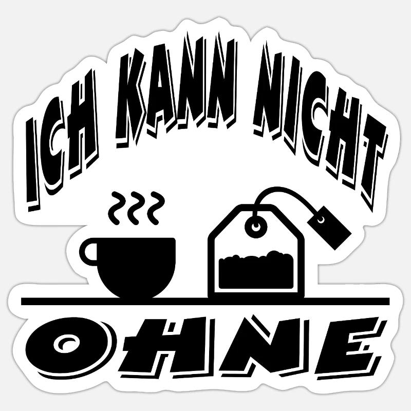 Tee - Sticker Größe S (10 x 10 cm) - Mattweiß