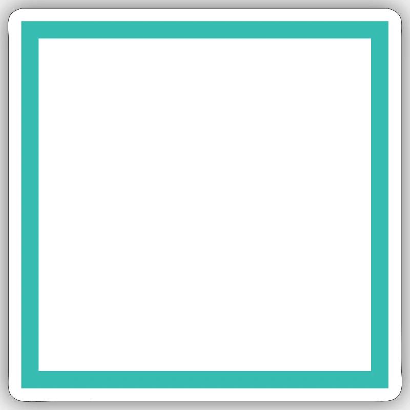 Square Square - Sticker size S (10 x 10 cm) - white matte