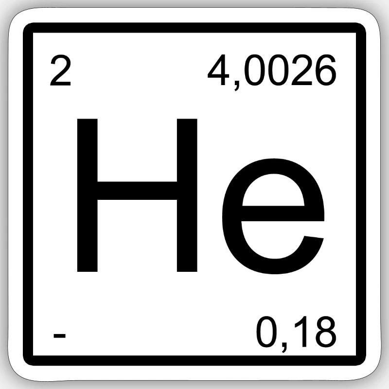Helium Minimal Element Design Sticker size S (10 x 10 cm)