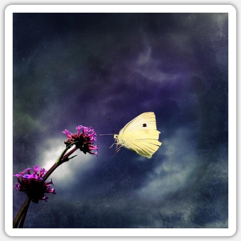 Approach in thunderstorm mood - Sticker size S (10 x 10 cm) - white matte