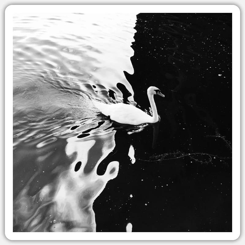 From light to darkness - Sticker size S (10 x 10 cm) - white matte