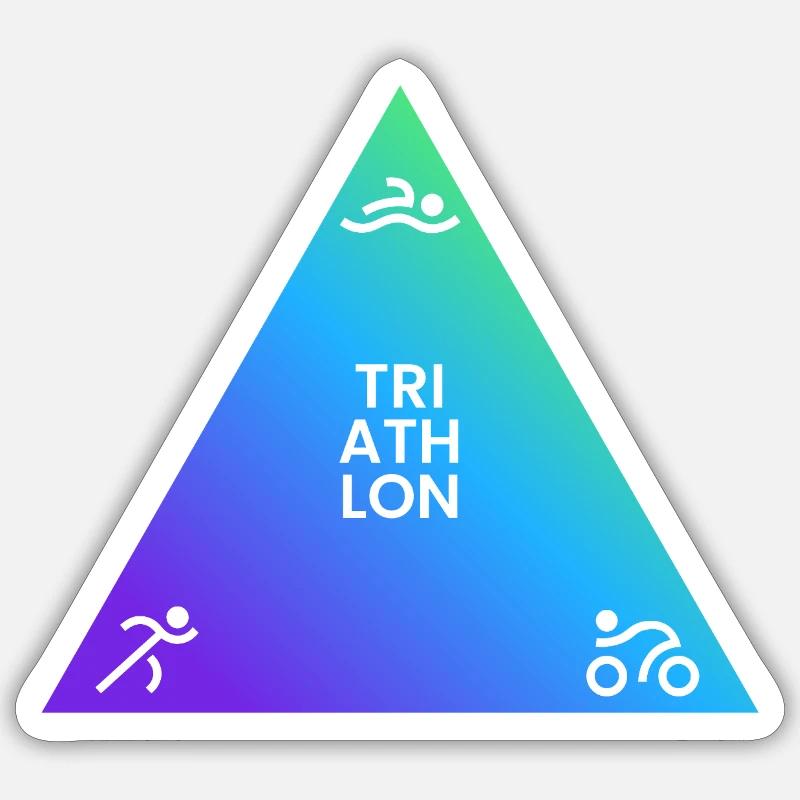 Triathlon Triangle Gradient Logo Sticker size S (10 x 10 cm)