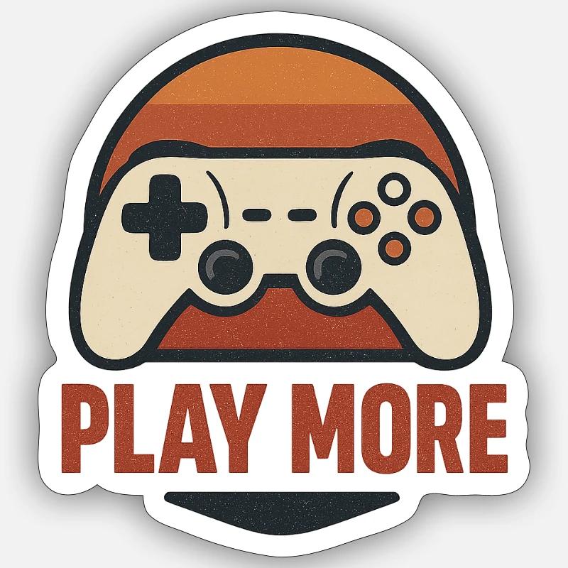 Retro Controller Motif - Sticker size S (10 x 10 cm) - white matte