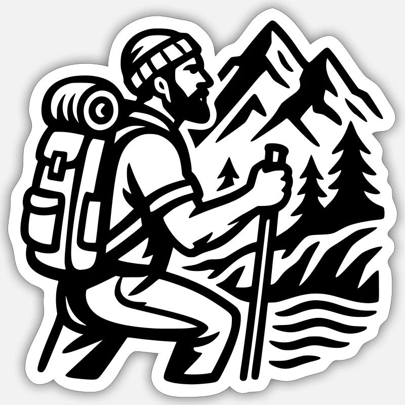 Hiker Sticker size S (10 x 10 cm)