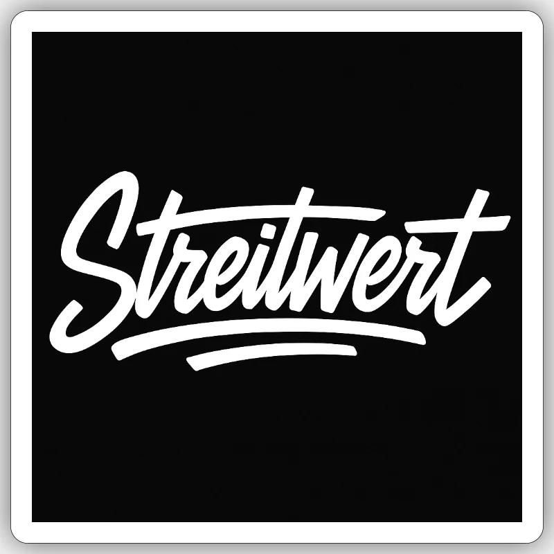 Logo Contested Script Noir - Sticker taille S (10 x 10 cm) - blanc mat