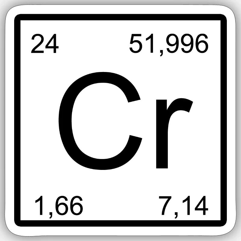 Chromium Element Blueprint - Sticker size S (10 x 10 cm) - white matte