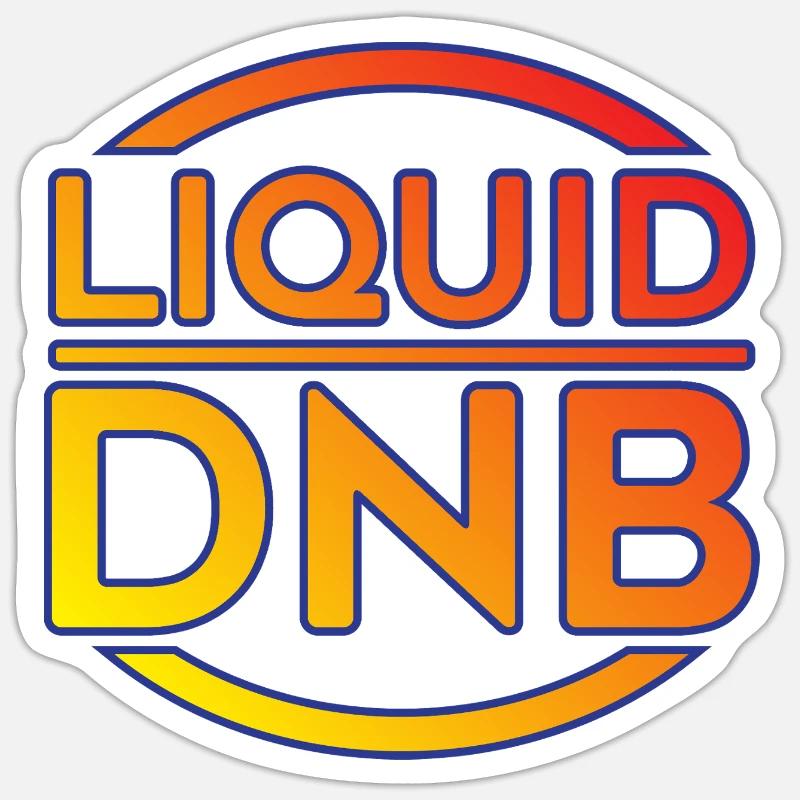 Liquid DNB Neon Logo Sticker size S (10 x 10 cm)