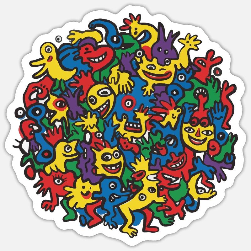 Lebendige Kunst Sticker Größe S (10 x 10 cm)